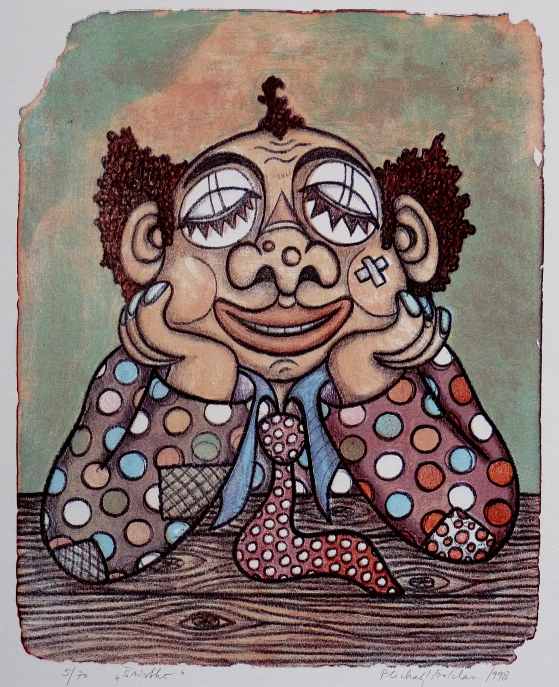  Zasněný klaun (litografie)